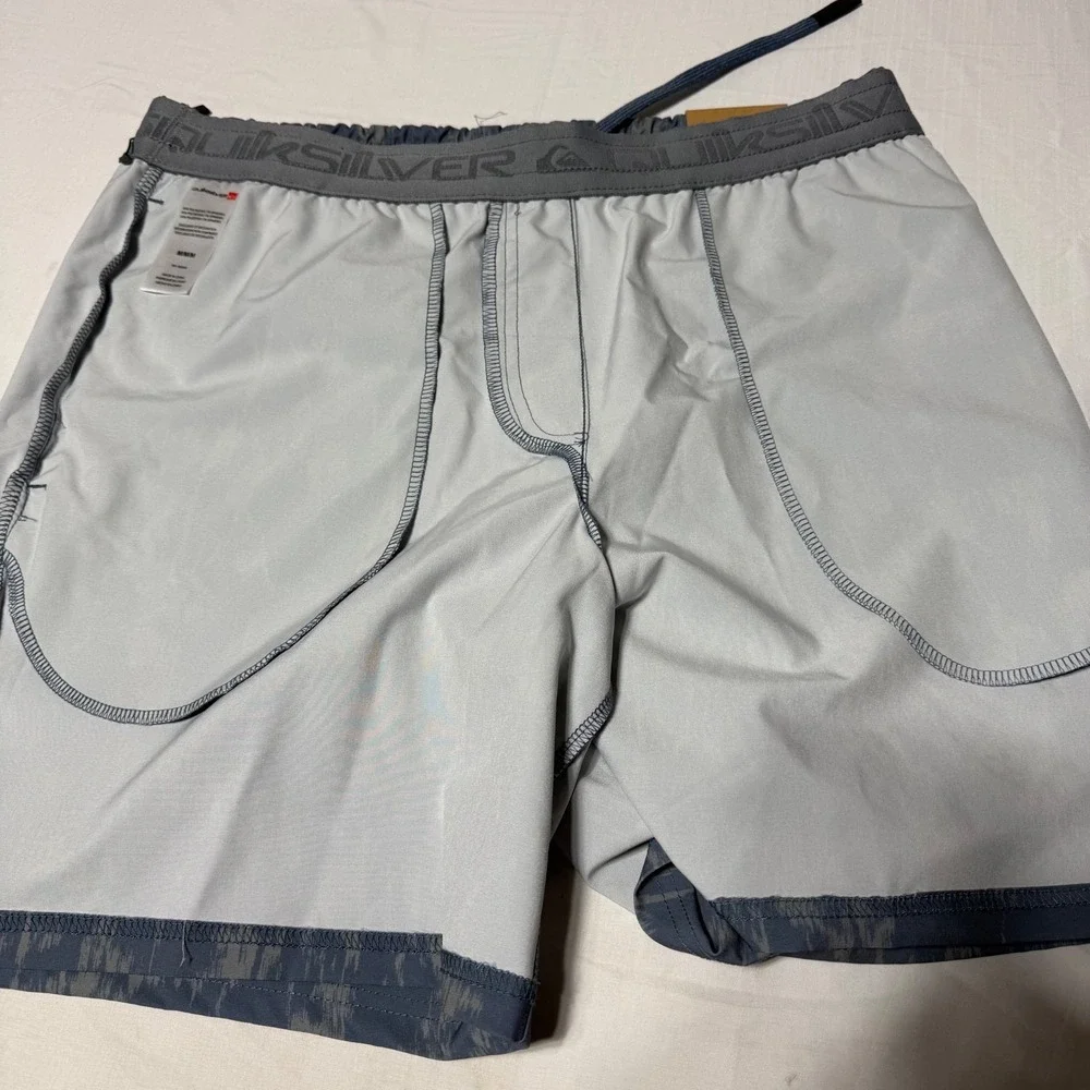 NWT Quiksilver Swim Shorts Shirt Set Men's Size Medium Dry Flight